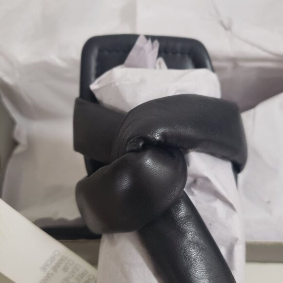 New H&M Genuine Leather Sandals in Black -‎ Size US 4.5 - Picture 6 of 10